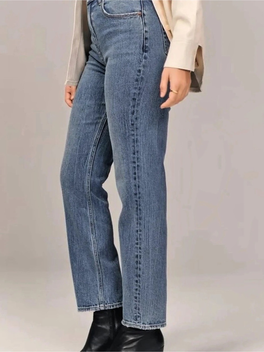 Abercrombie & Fitch The Ankle Straight Ultra High Rise Straight Leg Jeans